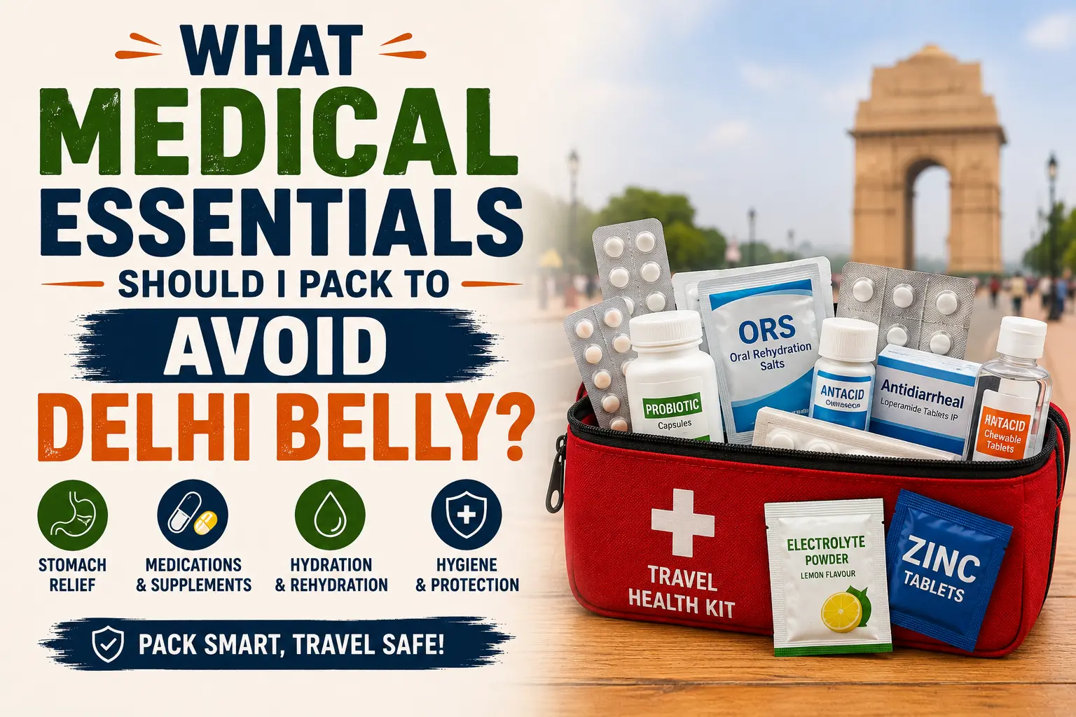 What Medical Essentials Should I Pack to Avoid Delhi Belly?