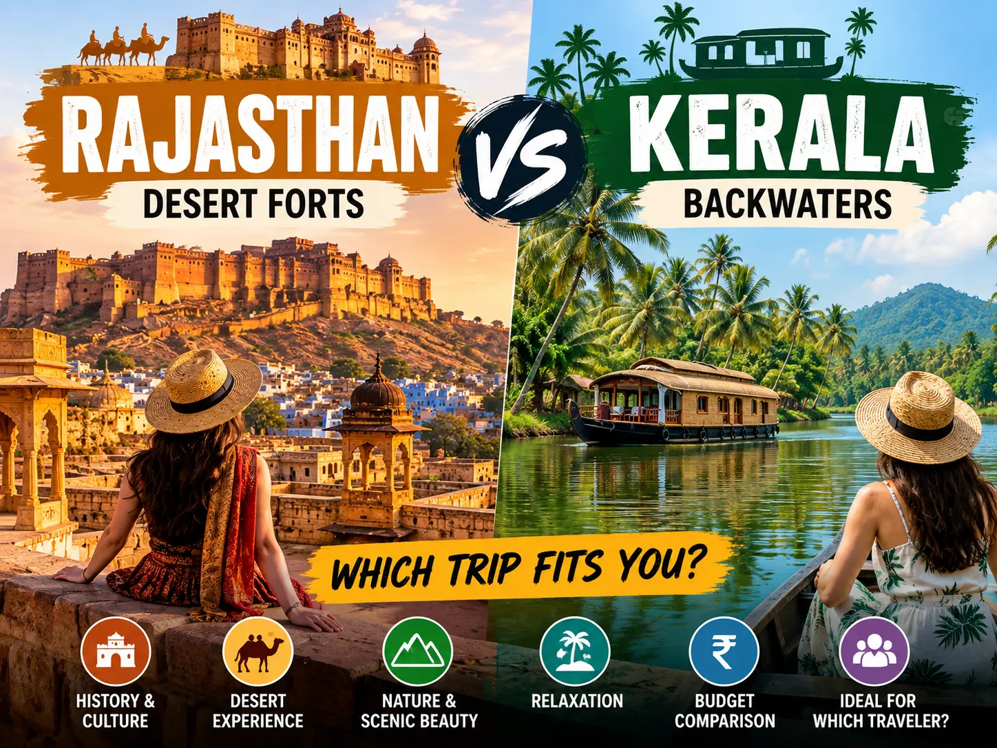 Rajasthan vs Kerala: Desert Forts or Backwaters: Which Trip Fits You?